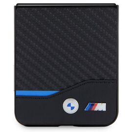 BMW Leather Carbon case for Samsung Galaxy Z Flip 5 - black | Techbox