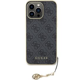 Guess 4G Charms Collection case for iPhone 15 Pro Max - gray - Apple Cases - Cases - Techbox