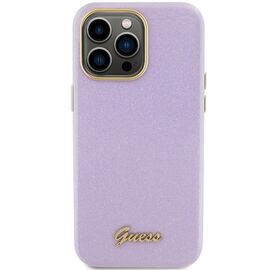 Guess Glitter Glossy Script case for iPhone 15 Pro - lilac | Techbox