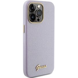 Guess Glitter Glossy Script case for iPhone 15 Pro - lilac | Techbox