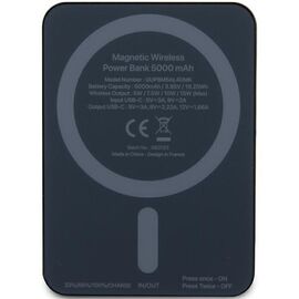 Guess MagSafe 4G Strassed Metal Logo induction power bank 15W 5000mAh - black - Powerbanks - Smartphone Chargers - Techbox