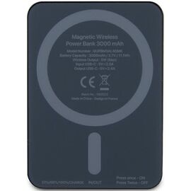 Guess MagSafe 4G Strassed Metal Logo induction power bank 5W 3000mAh - black - Powerbanks - Smartphone Chargers - Techbox