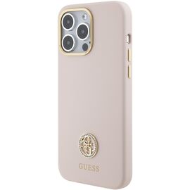 Guess Silicone Logo Strass 4G Case for iPhone 15 Pro Max - Pink - Uncategorized Cases (2) - Cases - Techbox