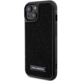 Karl Lagerfeld Rhinestone Logo Metal Plate case for iPhone 15 - black - Apple Cases - Cases - Techbox