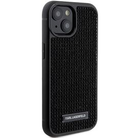 Karl Lagerfeld Rhinestone Logo Metal Plate case for iPhone 15 - black - Apple Cases - Cases - Techbox