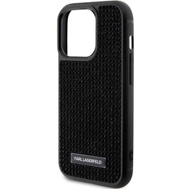 Karl Lagerfeld Rhinestone Logo Metal Plate case for iPhone 15 Pro - black - Apple Cases - Cases - Techbox