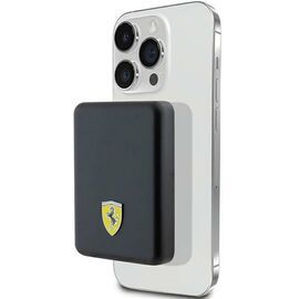 Powerbank Ferrari Metal Logo MagSafe 15W 5000mAh - black - Powerbanks - Smartphone Chargers - Techbox