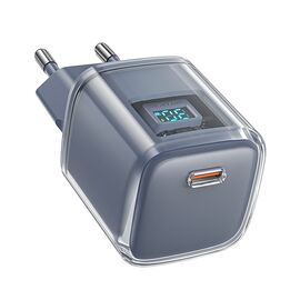 Acefast A53 PD 30W GaN USB-C charger with display - gray | Techbox