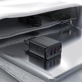 Acefast A57 PD 35W GaN charger 2 x USB-A + USB-C with 3 ports - black | Techbox