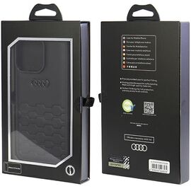 Audi GT Synthetic Leather case for iPhone 15 Pro Max - black | Techbox