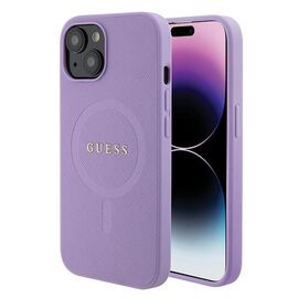 Guess Saffiano MagSafe case for iPhone 15 Plus - purple | Techbox