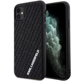 Karl Lagerfeld KLHCN613DMKRLK iPhone 11 / Xr 6.1" black/black hardcase 3D Rubber Multi Logo | Techbox