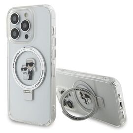 Karl Lagerfeld KLHMP14LHMRSKCH iPhone 14 Pro 6.1" white/white hardcase Ring Stand Karl&amp;Choupette MagSafe - Apple Cases - Cases - Techbox
