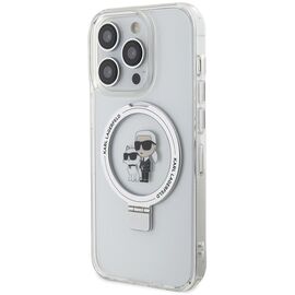 Karl Lagerfeld KLHMP14LHMRSKCH iPhone 14 Pro 6.1" white/white hardcase Ring Stand Karl&amp;Choupette MagSafe - Apple Cases - Cases - Techbox