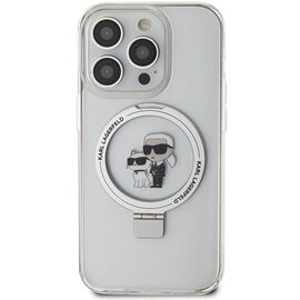 Karl Lagerfeld KLHMP14LHMRSKCH iPhone 14 Pro 6.1" white/white hardcase Ring Stand Karl&amp;Choupette MagSafe - Apple Cases - Cases - Techbox