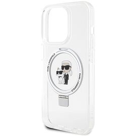 Karl Lagerfeld KLHMP14LHMRSKCH iPhone 14 Pro 6.1" white/white hardcase Ring Stand Karl&amp;Choupette MagSafe - Apple Cases - Cases - Techbox