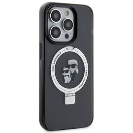 Karl Lagerfeld KLHMP15LHMRSKCK iPhone 15 Pro 6.1" black/black hardcase Ring Stand Karl&amp;Choupette MagSafe | Techbox