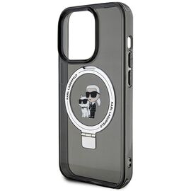 Karl Lagerfeld KLHMP15LHMRSKCK iPhone 15 Pro 6.1" black/black hardcase Ring Stand Karl&amp;Choupette MagSafe | Techbox