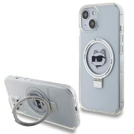 Karl Lagerfeld KLHMP15SHMRSCHH iPhone 15 6.1" white/white hardcase Ring Stand Choupette Head MagSafe - Apple Cases - Cases - Techbox