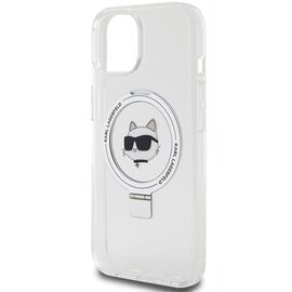Karl Lagerfeld KLHMP15SHMRSCHH iPhone 15 6.1" white/white hardcase Ring Stand Choupette Head MagSafe - Apple Cases - Cases - Techbox
