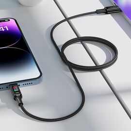 Acefast C7-03 USB-C USB-C 100W 1.2m cable with display - black | Techbox