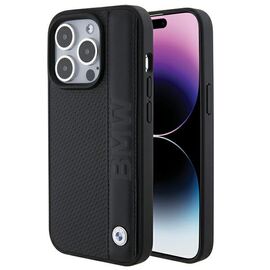 BMW Leather Textured & Stripe case for iPhone 15 Pro - black | Techbox