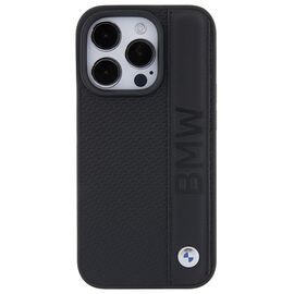 BMW Leather Textured & Stripe case for iPhone 15 Pro - black | Techbox