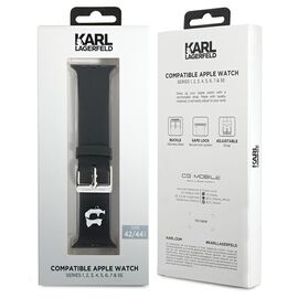Karl Lagerfeld 3D Rubber Choupette Head Strap for Apple Watch 42/44/45/49mm - Black | Techbox