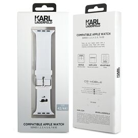 Karl Lagerfeld 3D Rubber Choupette Head Strap for Apple Watch 42/44/45/49mm - White | Techbox