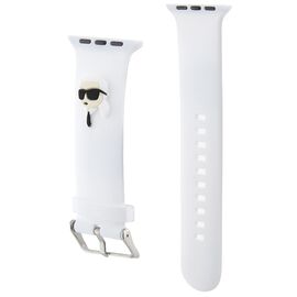 Karl Lagerfeld 3D Rubber Karl Head strap for Apple Watch 42/44/45/49mm - white | Techbox