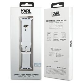 Karl Lagerfeld 3D Rubber Karl Head strap for Apple Watch 42/44/45/49mm - white | Techbox