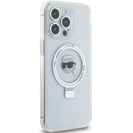 Karl Lagerfeld KLHMP15XHMRSKHH iPhone 15 Pro Max 6.7" white/white hardcase Ring Stand Karl Head MagSafe | Techbox