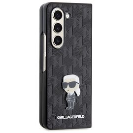 Karl Lagerfeld Saffiano Monogram Ikonik Pin case for Samsung Galaxy Z Fold 5 - black | Techbox