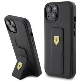 Ferrari Grip Stand Metal Logo case for iPhone 15 - black - Apple Cases - Cases - Techbox