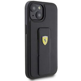 Ferrari Grip Stand Metal Logo case for iPhone 15 - black - Apple Cases - Cases - Techbox