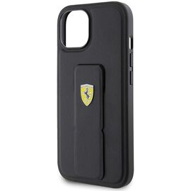 Ferrari Grip Stand Metal Logo case for iPhone 15 - black - Apple Cases - Cases - Techbox