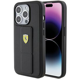 Ferrari Grip Stand Metal Logo case for iPhone 15 Pro - black - Apple Cases - Cases - Techbox