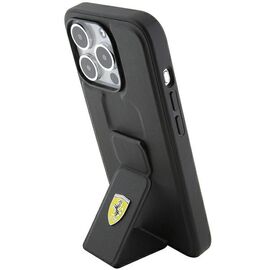 Ferrari Grip Stand Metal Logo case for iPhone 15 Pro - black - Apple Cases - Cases - Techbox