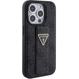 Guess Grip Stand 4G Triangle Strass case for iPhone 15 Pro - black - Apple Cases - Cases - Techbox