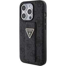 Guess Grip Stand 4G Triangle Strass case for iPhone 15 Pro Max - black - Apple Cases - Cases - Techbox