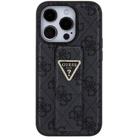 Guess Grip Stand 4G Triangle Strass case for iPhone 15 Pro Max - black - Apple Cases - Cases - Techbox