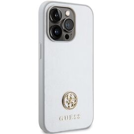 Guess Strass Metal Logo case for iPhone 15 Pro - silver | Techbox