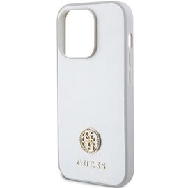 Guess Strass Metal Logo case for iPhone 15 Pro - silver | Techbox
