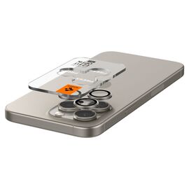 Spigen Optik.tR EZ Fit Camera Protector for iPhone 14 Pro / Pro Max / 15 Pro / Pro Max - Natural Titanium 2 pcs. | Techbox