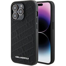 Karl Lagerfeld Quilted K Pattern iPhone 15 Pro Case - Black | Techbox