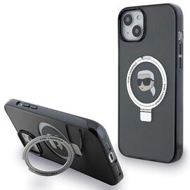 Karl Lagerfeld Ring Stand Karl Head MagSafe Case for iPhone 15 Plus / 14 Plus - Black - Apple Cases - Cases - Techbox