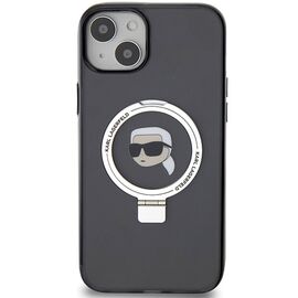 Karl Lagerfeld Ring Stand Karl Head MagSafe Case for iPhone 15 Plus / 14 Plus - Black - Apple Cases - Cases - Techbox