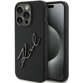 Karl Lagerfeld Silicone Karl Script case for iPhone 15 Pro - black - Uncategorized Cases (2) - Cases - Techbox