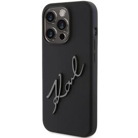 Karl Lagerfeld Silicone Karl Script case for iPhone 15 Pro - black | Techbox