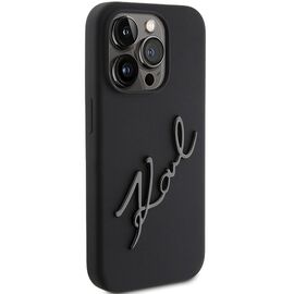 Karl Lagerfeld Silicone Karl Script case for iPhone 15 Pro - black | Techbox